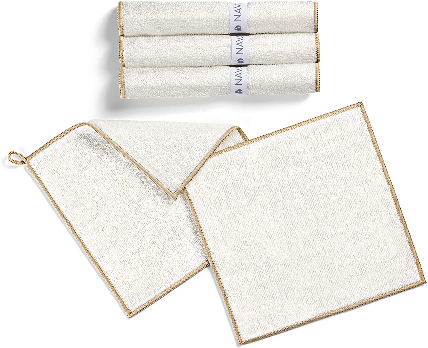 Navaris Σετ με 5 Πετσέτες Καθαρισμού από Μπαμπού - White - 51111.05