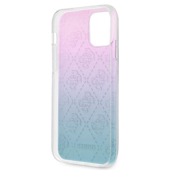 Guess iPhone 12 Pro Max 4G 3D Pattern Collection Σκληρή Θήκη με Πλαίσιο Σιλικόνης - Blue / Pink - GUHCP12L3D4GGBP