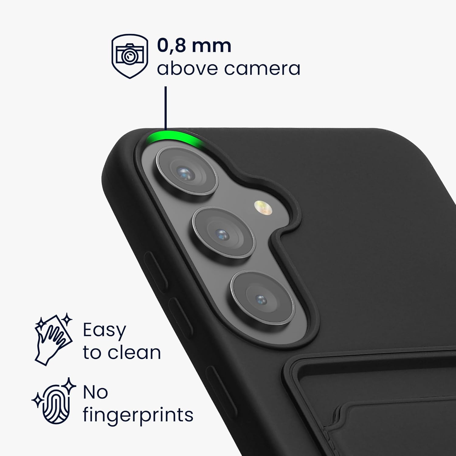 KW Samsung Galaxy S24+ Θήκη Σιλικόνης TPU με Υποδοχή για Κάρτα - Black