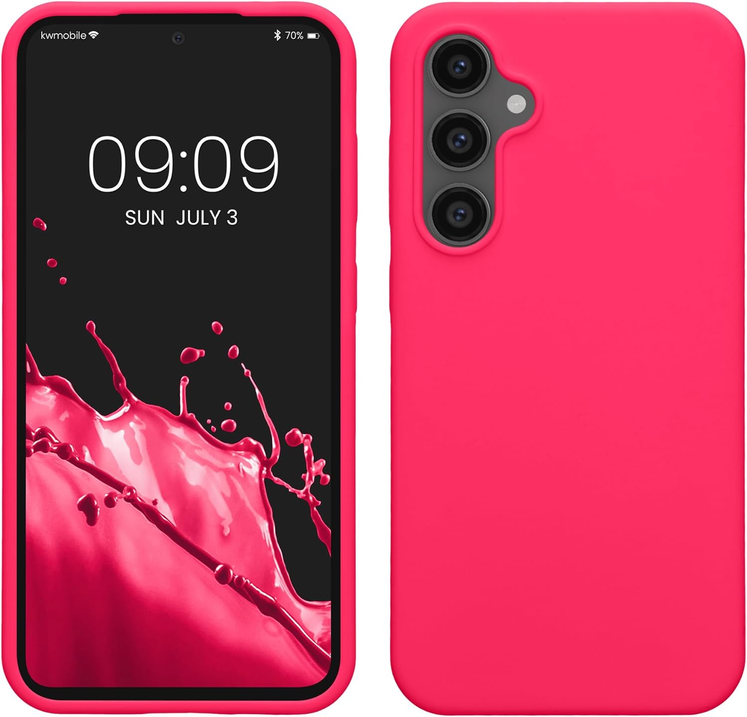 KW Samsung Galaxy S23 FE Θήκη Σιλικόνης Rubberized TPU - Neon Pink