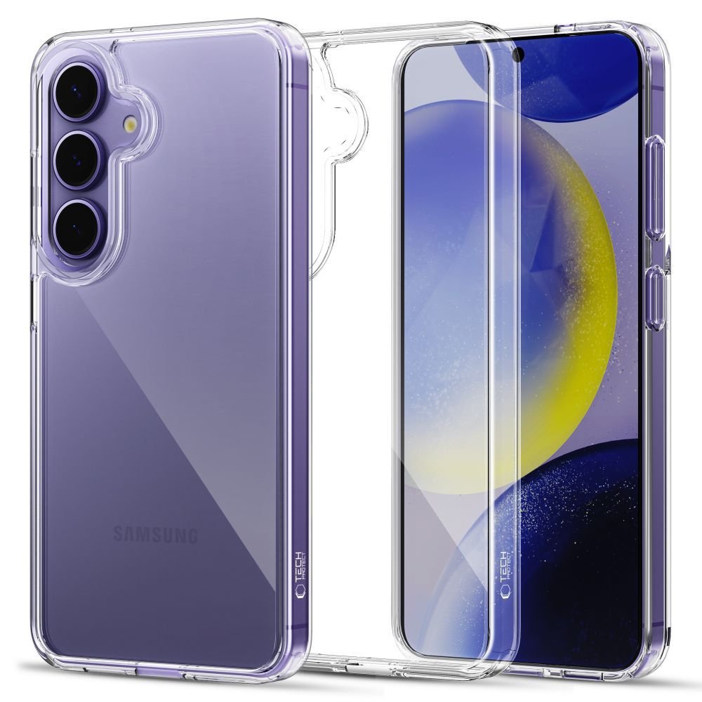 Tech - Protect Samsung Galaxy S25 Flexair Hybrid Σκληρή Θήκη με Πλαίσιο Σιλικόνης - Διάφανη