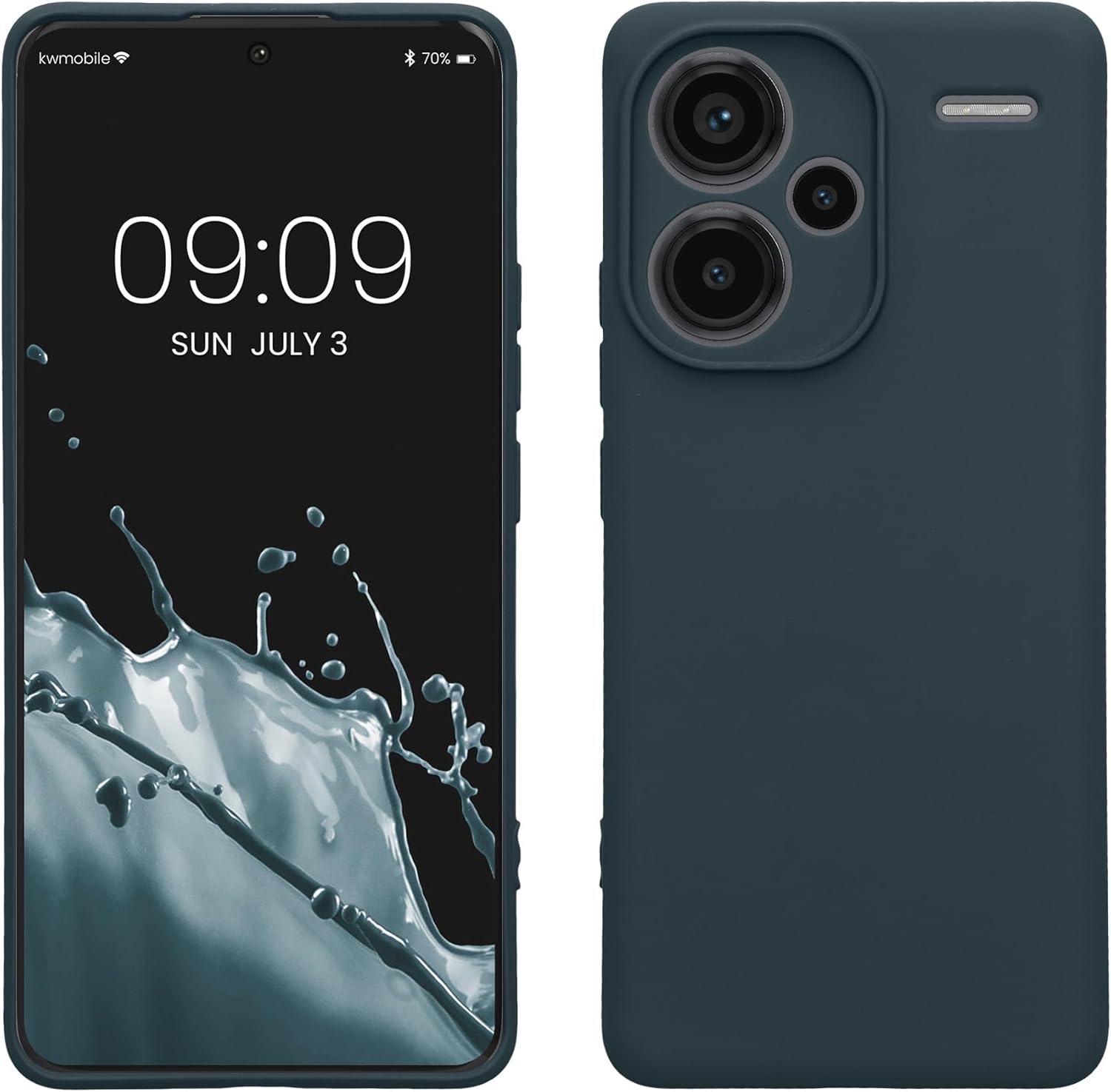 KW Xiaomi Redmi Note 13 Pro+ 5G Λεπτή Θήκη Σιλικόνης Rubberized TPU - Dark Slate
