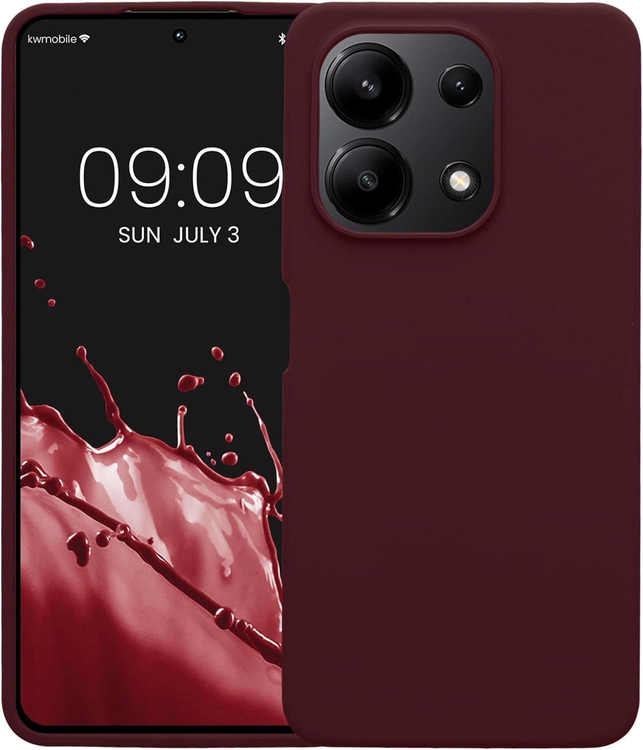 KW Xiaomi Redmi Note 13 4G Θήκη Σιλικόνης Rubberized TPU - Bordeaux Purple