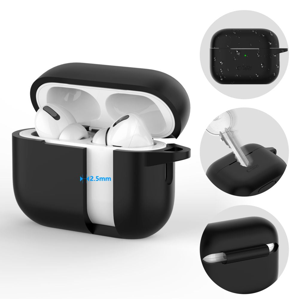 Tech-Protect AirPods Pro 1 / 2 Θήκη Σιλικόνης - Silicone Hook - Black