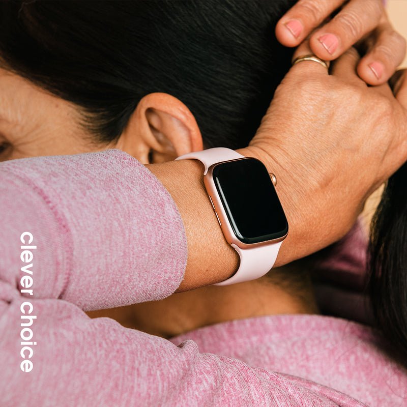 Crong Λουράκι Apple Watch 2/3/4/5/6/7/8/9/10/11 - SE (1/2/3) - 38/40/41/42mm Σιλικόνης - Liquid Strap - Sand Pink