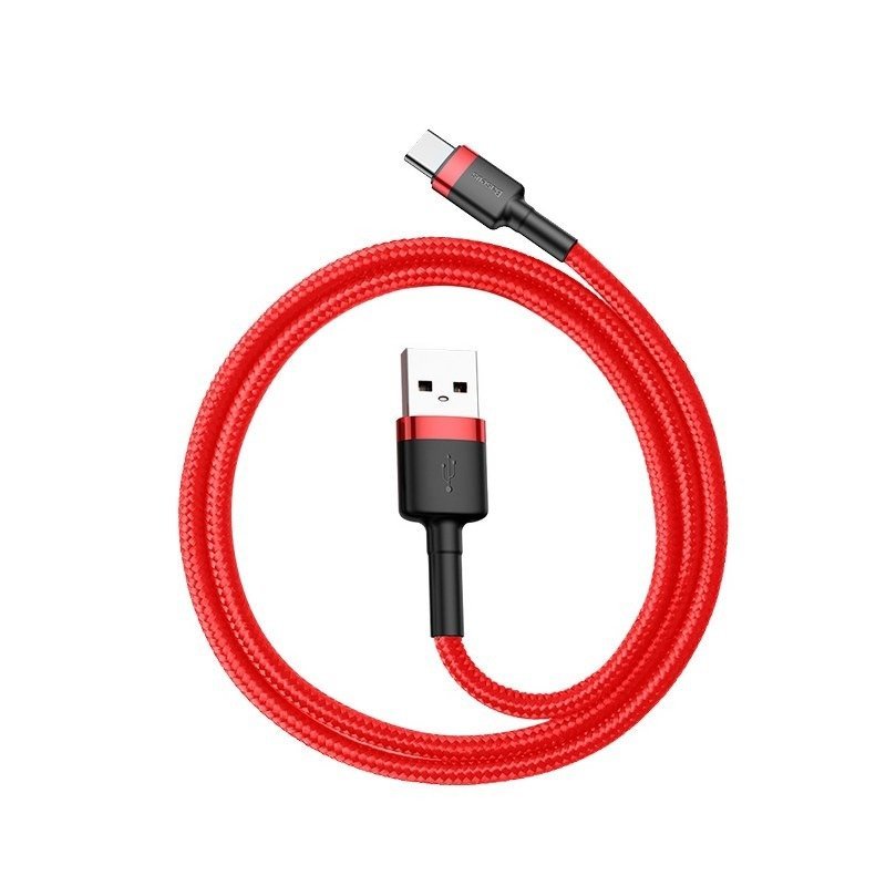Baseus Cafule Cable Type - C 3A - Καλώδιο Γρήγορης Φόρτισης Type - C 1M - Red - CATKLF - B09