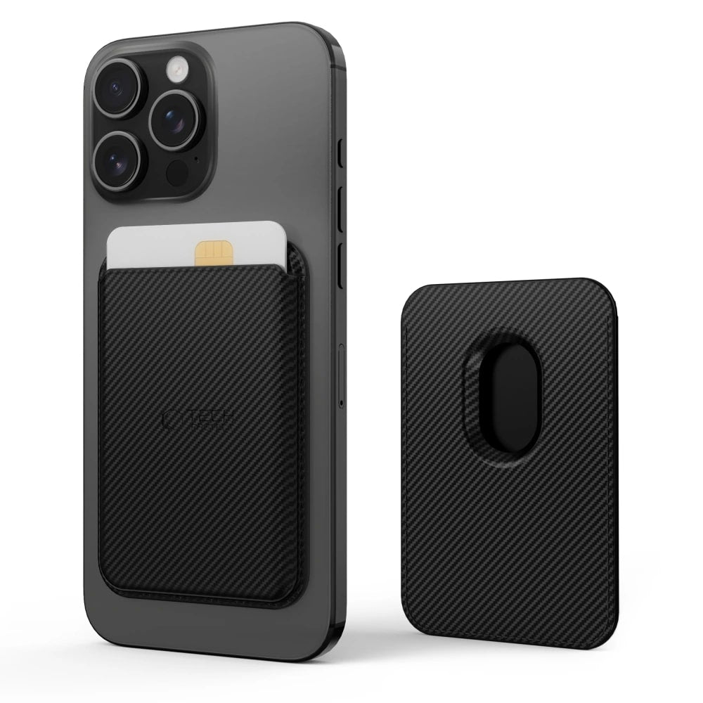 Tech-Protect MagWallet MagSafe Universal Magnetic Card Holder Μαγνητική Θήκη Καρτών - Carbon Black