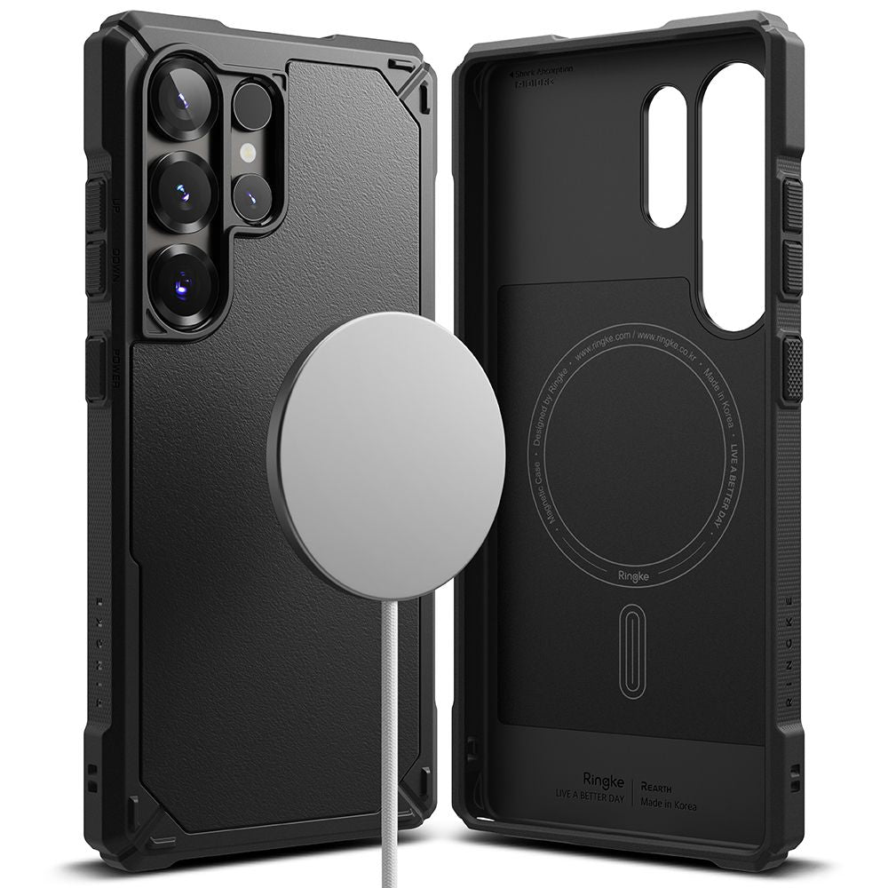 Ringke Samsung Galaxy S25 Ultra Rugged Gear Magnetic Σκληρή Θήκη TPU με MagSafe - Black