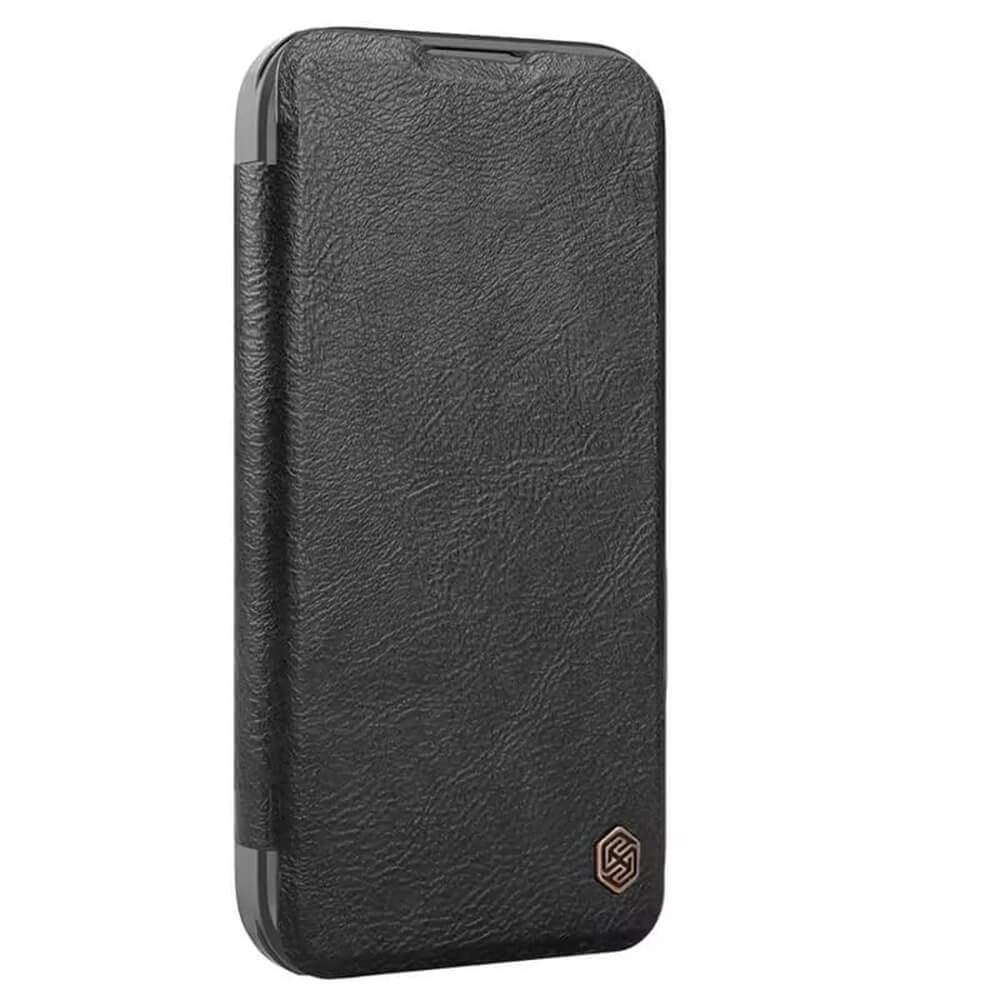 Nillkin iPhone 16 Qin Prop Leather Θήκη Βιβλίο με Κάλυμμα για την Κάμερα - Black