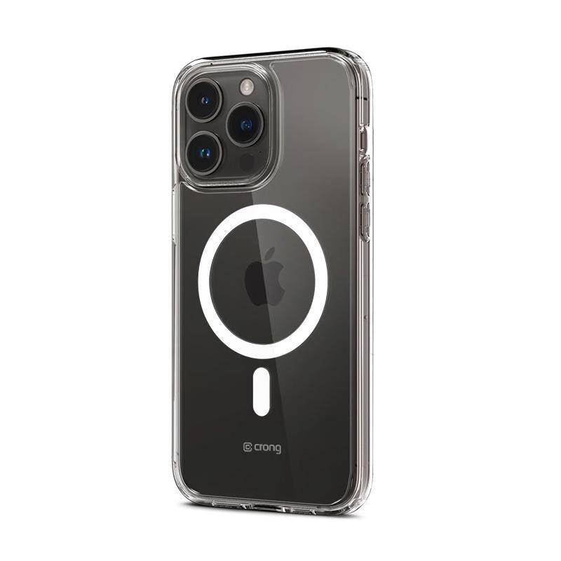 Crong iPhone 15 Pro Max Clear Mag Cover - Σκληρή Θήκη με Πλαίσιο Σιλικόνης και MagSafe - Clear
