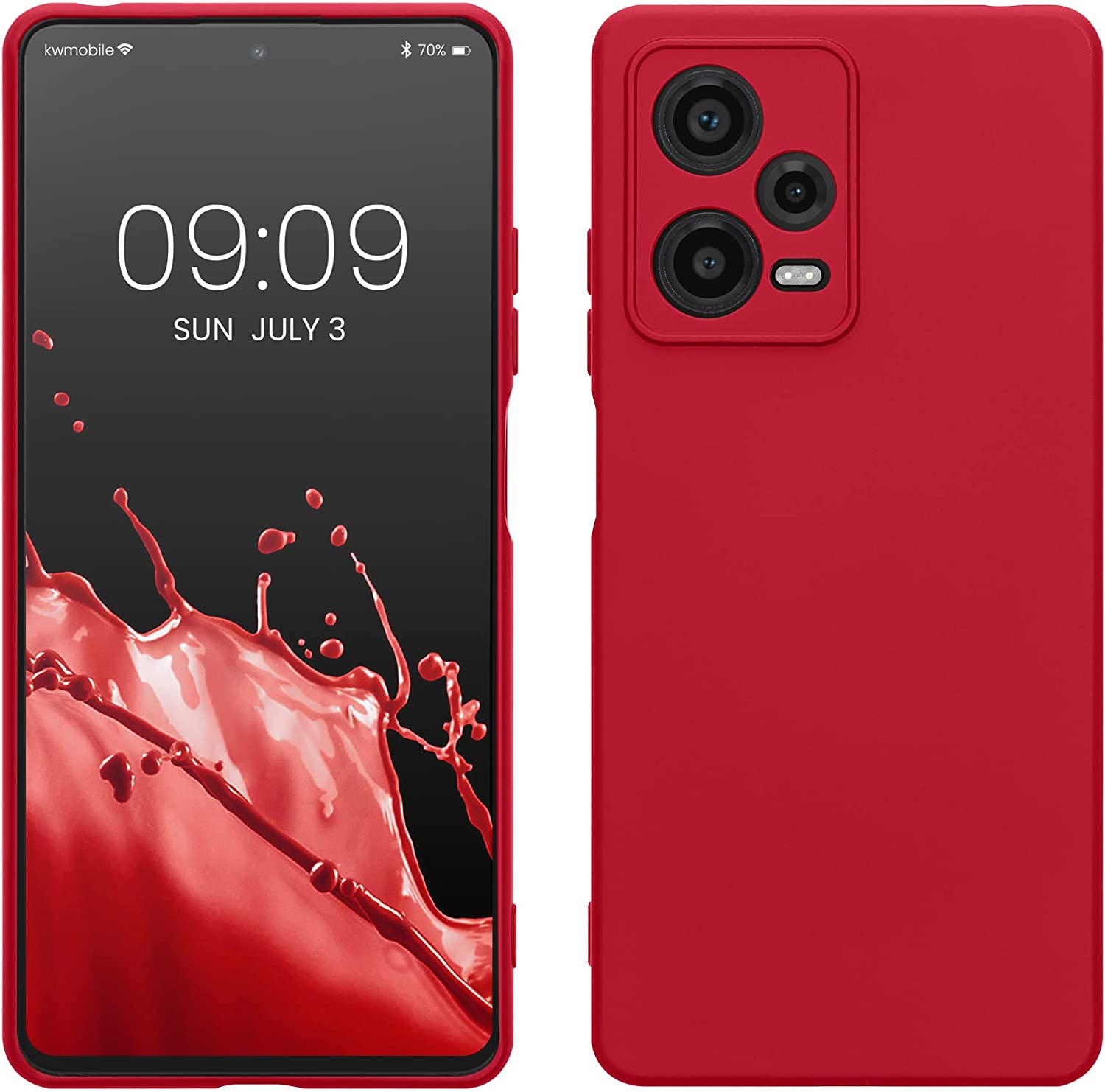 KW Xiaomi Redmi Note 12 Pro Θήκη Σιλικόνης Rubberized TPU - Sweet Cherry - 60733.229