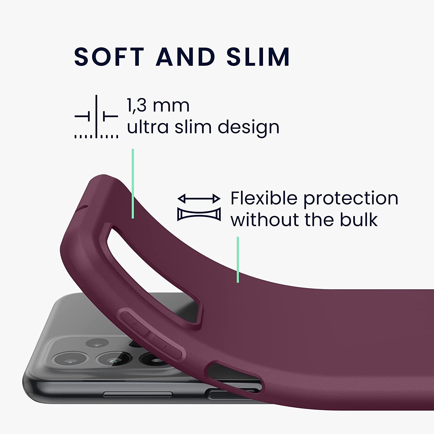 KW Samsung Galaxy A23 5G Θήκη Σιλικόνης TPU - Bordeaux Purple - 57804.187