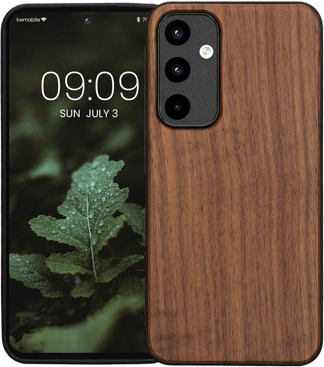 KW Samsung Galaxy A35 5G Θήκη από Φυσικό Ξύλο - Dark Brown