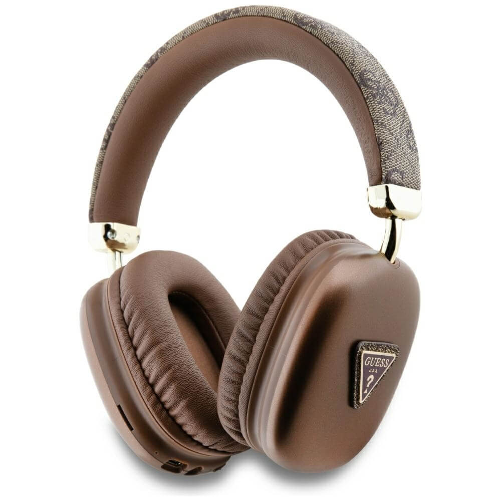 Guess Over-Ear 4G Triangle Logo - Ασύρματα Bluetooth Ακουστικά - Brown