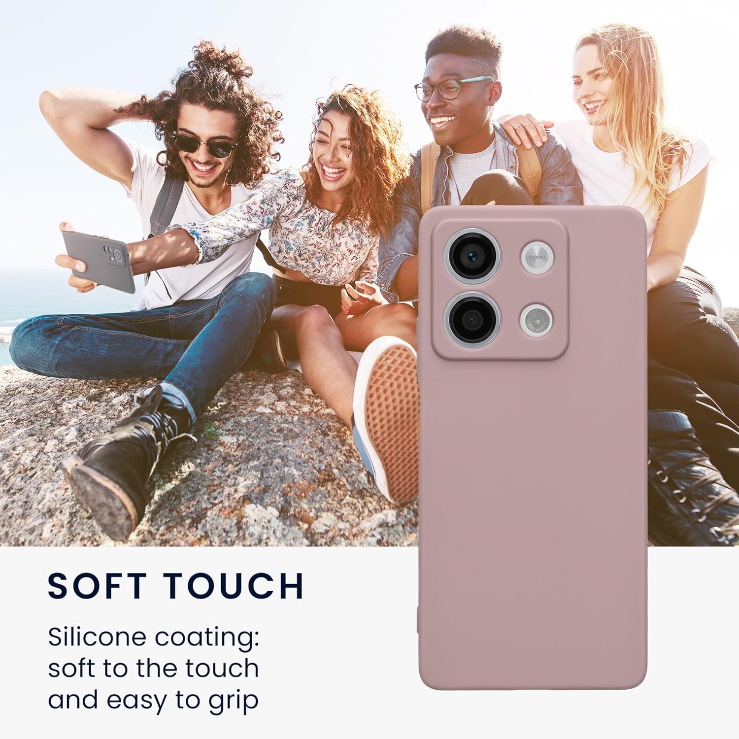 KW Xiaomi Redmi Note 13 5G Θήκη Σιλικόνης TPU - Nude Lilac