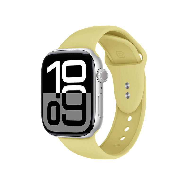 Crong Λουράκι Apple Watch 2/3/4/5/6/7/8/9/10/11 - SE (1/2/3) - 38/40/41/42mm Σιλικόνης - Liquid Strap - Straw