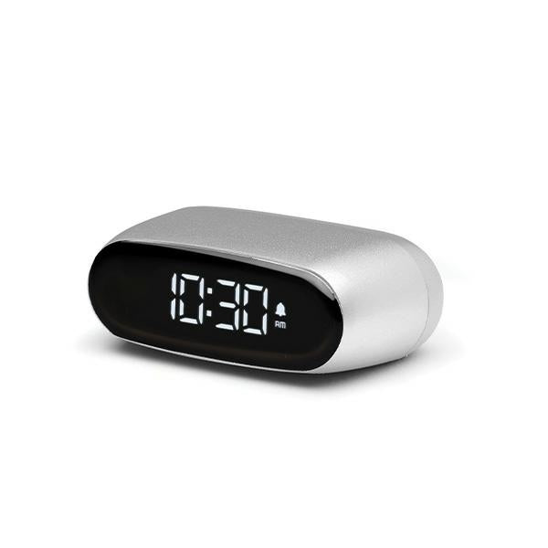 Lexon Μίνι Επιτραπέζιο Ξυπνητήρι με Οθόνη LCD - Minut - Aluminum