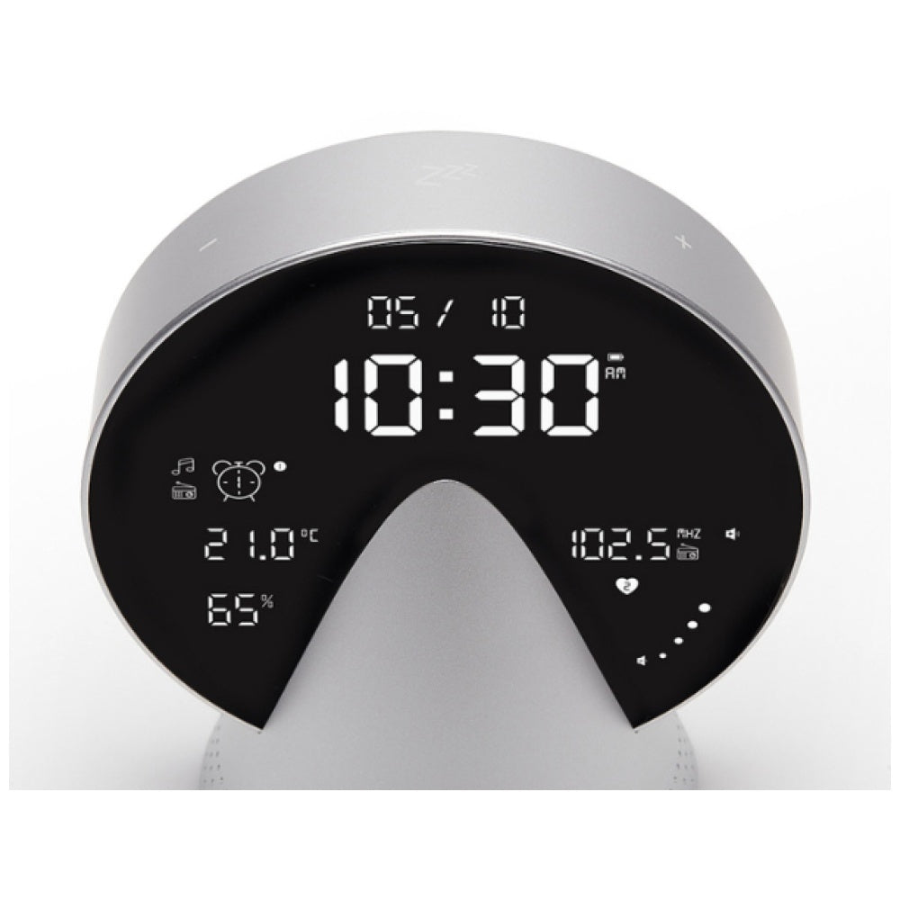 Lexon Ξυπνητήρι με Ραδιόφωνο & Bluetooth Ηχείο - Conic Clock - Aluminium