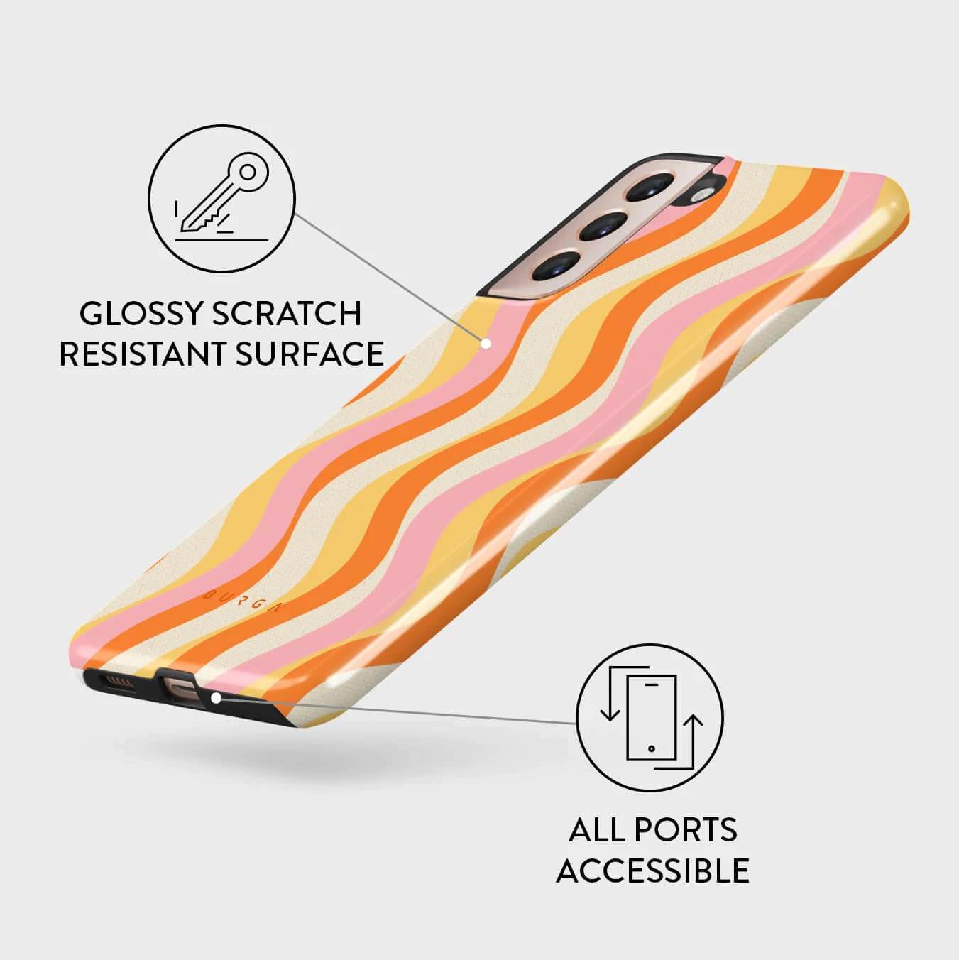 Burga Samsung Galaxy S22 Plus Fashion Tough Σκληρή Θήκη - Flower Power