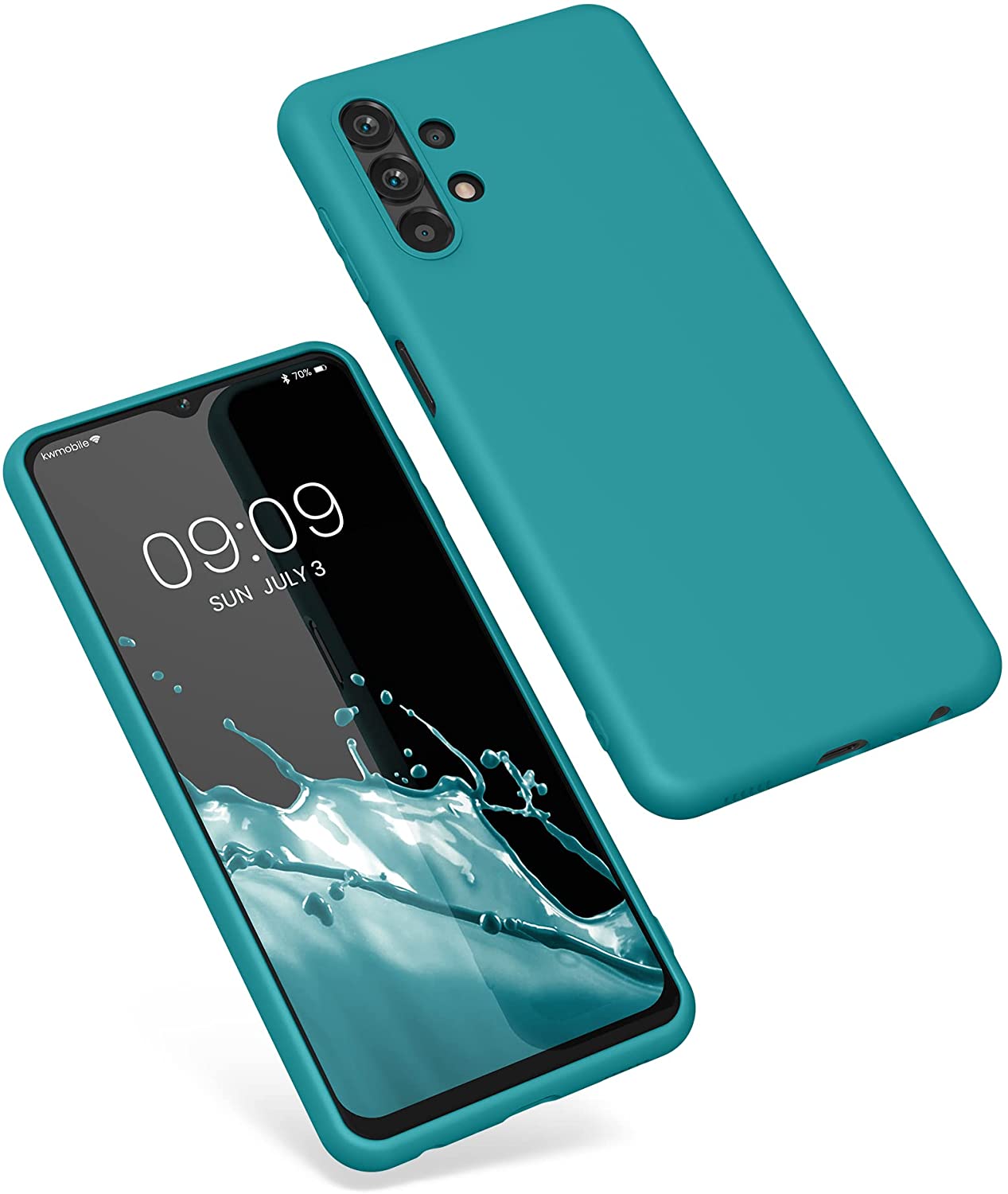 KW Samsung Galaxy A13 4G Θήκη Σιλικόνης TPU - Teal Matte - 57805.57