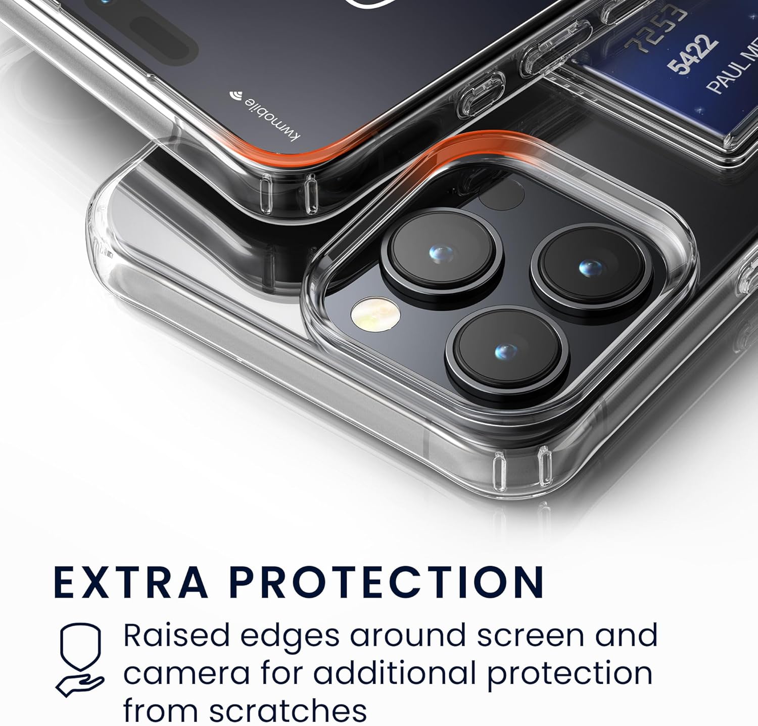 KW iPhone 15 Pro Max Σκληρή Θήκη με Υποδοχή για Κάρτες - Clear