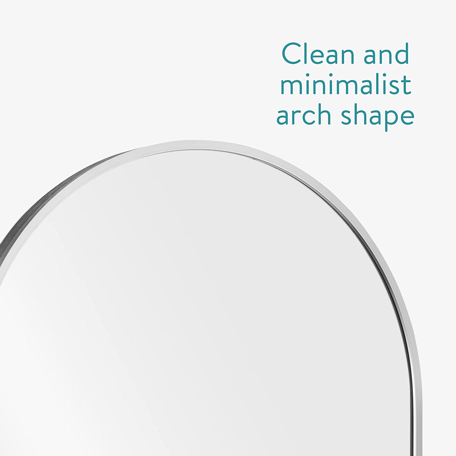 Navaris Τοξοτός Καθρέπτης Τοίχου - 45 x 80 cm - Silver - 55894.35