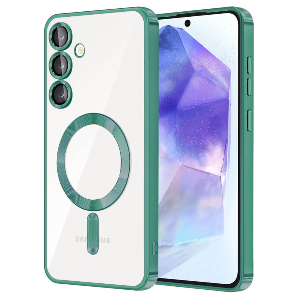 Techsuit Samsung Galaxy A55 5G - Luxury Crystal MagSafe - Θήκη Σιλικόνης - Light Green