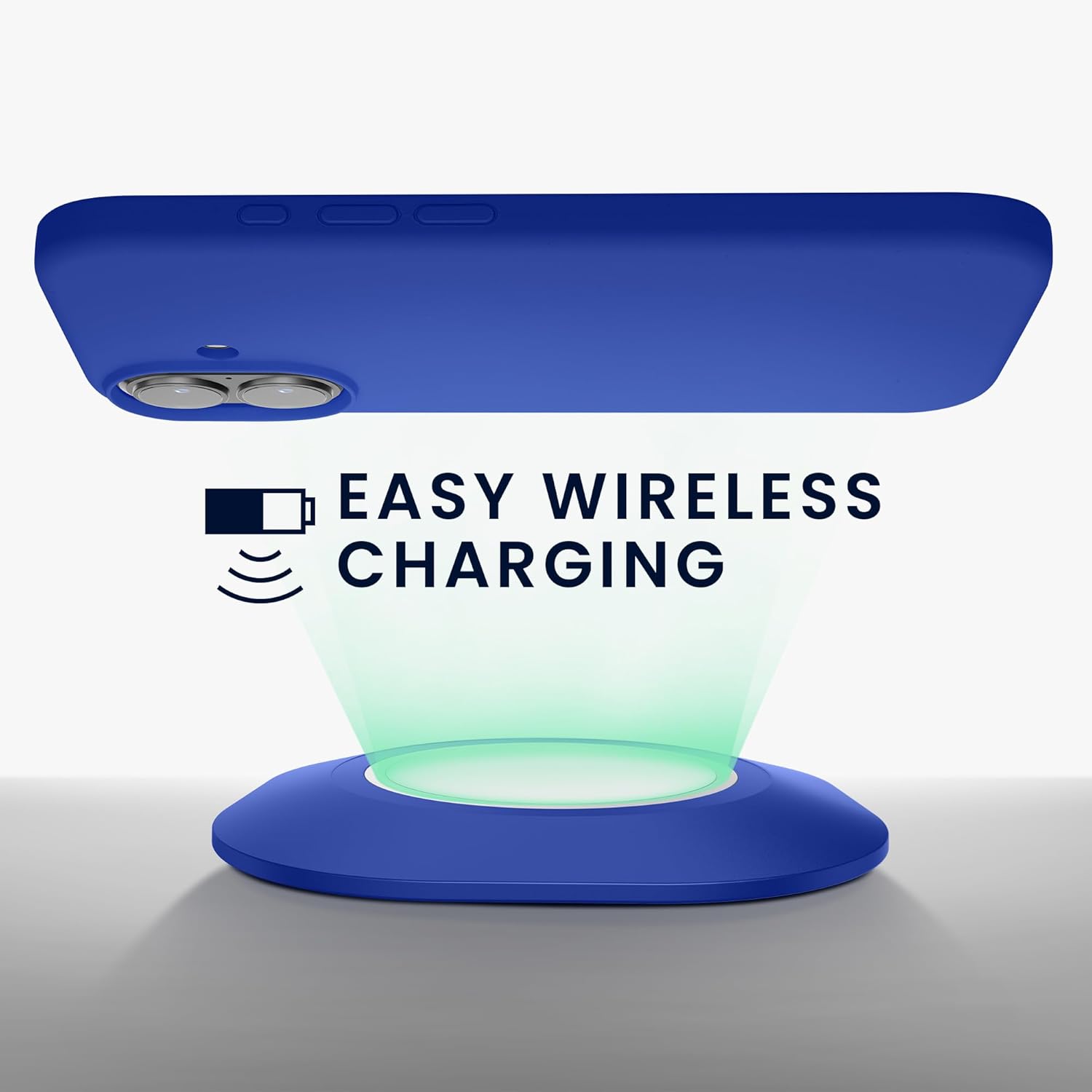 KW iPhone 16 Θήκη Σιλικόνης Rubberized TPU - Baltic Blue