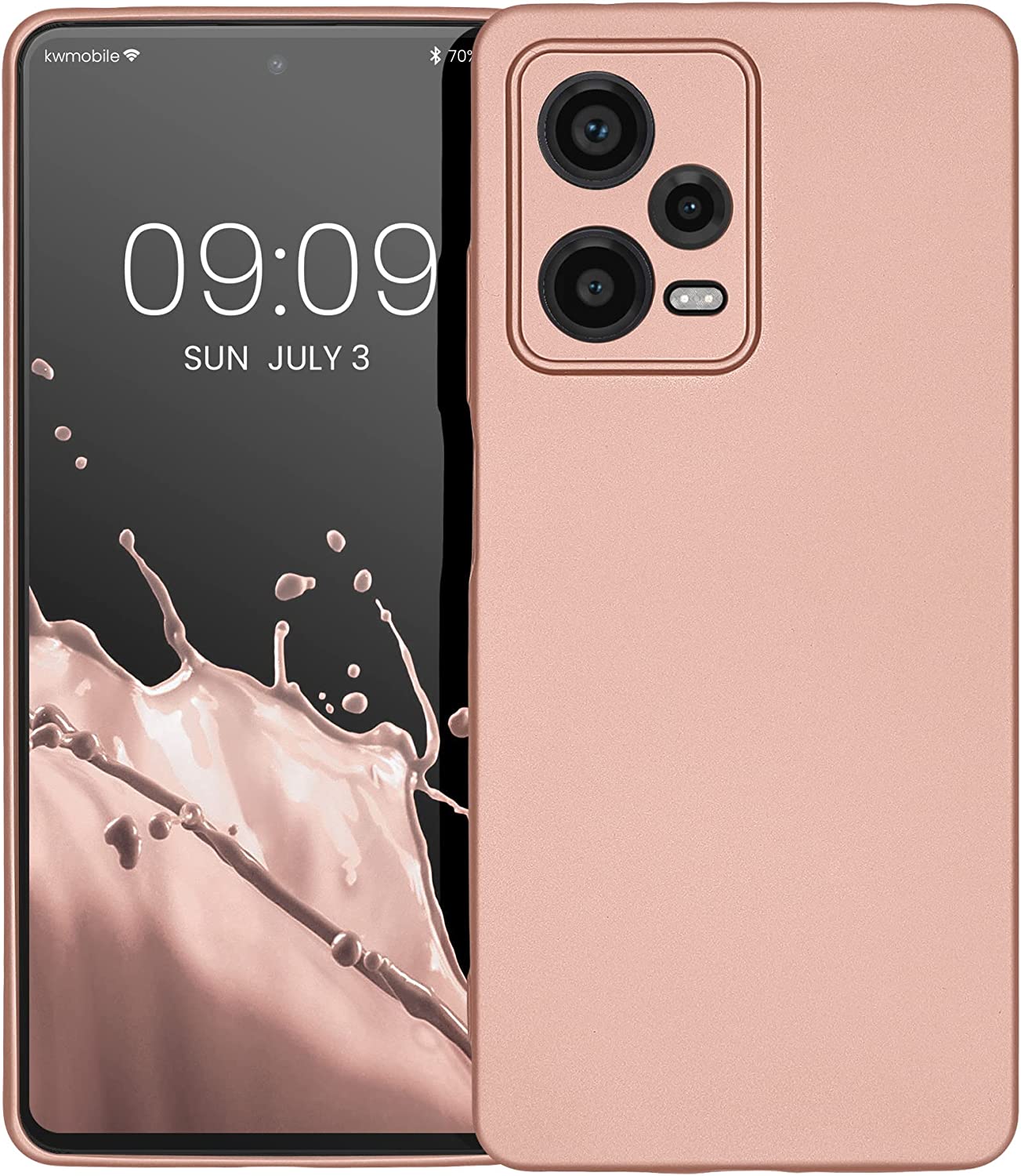 KW Xiaomi Redmi Note 12 Pro Θήκη Σιλικόνης TPU - Metallic Rose Gold - 60711.31