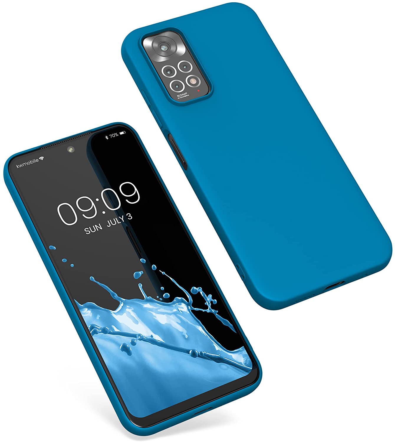 KW Xiaomi Redmi Note 11 / Redmi Note 11S Θήκη Σιλικόνης TPU - Caribbean Blue - 57368.224