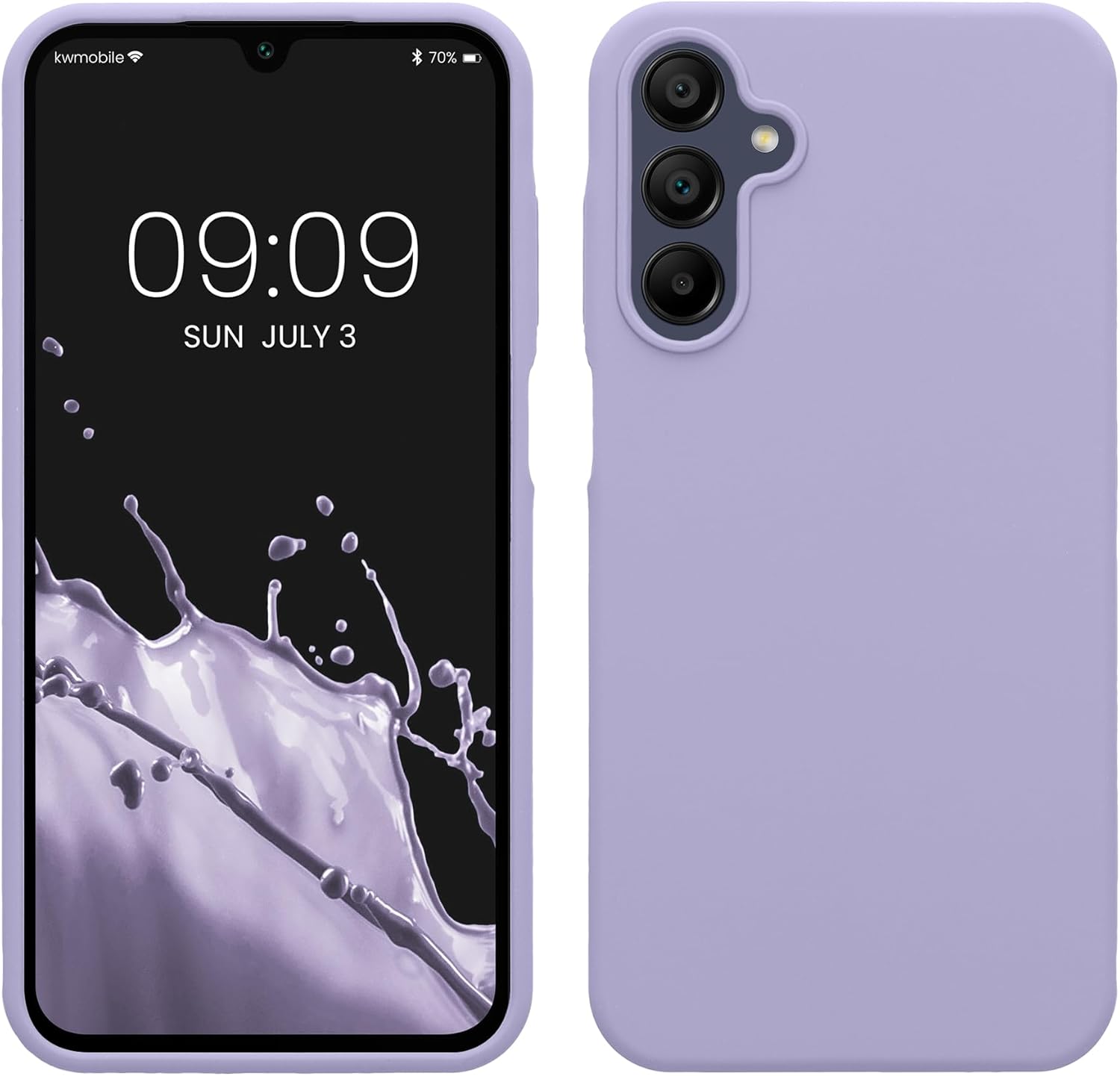 KW Samsung Galaxy A15 4G / A15 5G Θήκη Σιλικόνης Rubberized TPU - Lavender