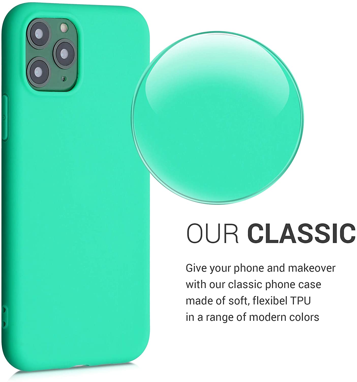 KW iPhone 11 Pro Θήκη Σιλικόνης TPU - Neon Turquoise - 49781.126