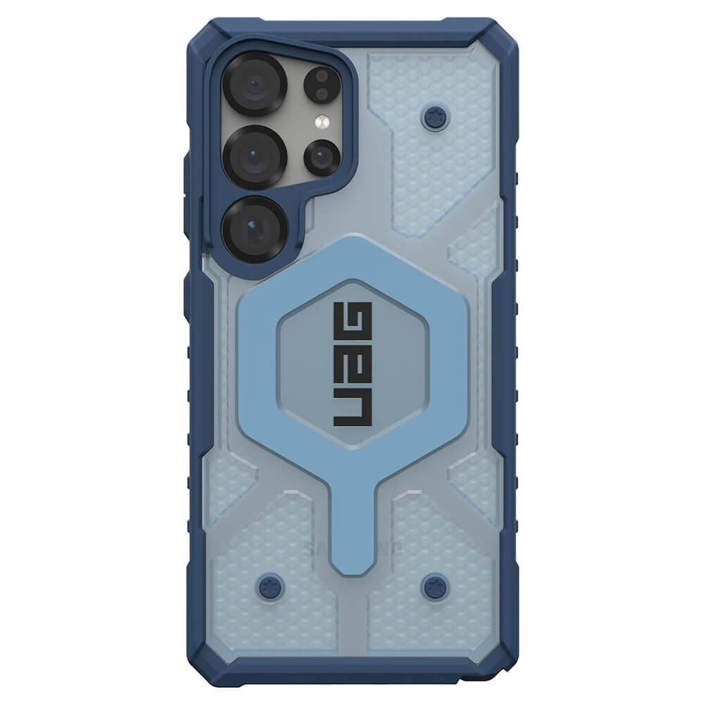UAG Samsung Galaxy S25 Ultra Pathfinder Clear MagSafe Σκληρή Θήκη με MagSafe και Λουράκι - Blues Lanyard