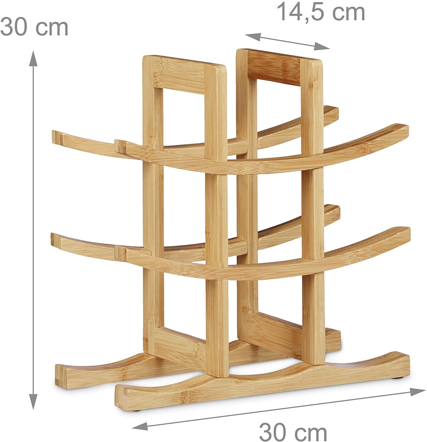 Relaxdays Ξύλινο Ράφι για Κρασί από Μπαμπού με 9 Διαμερίσματα - Natural - 4052025202453