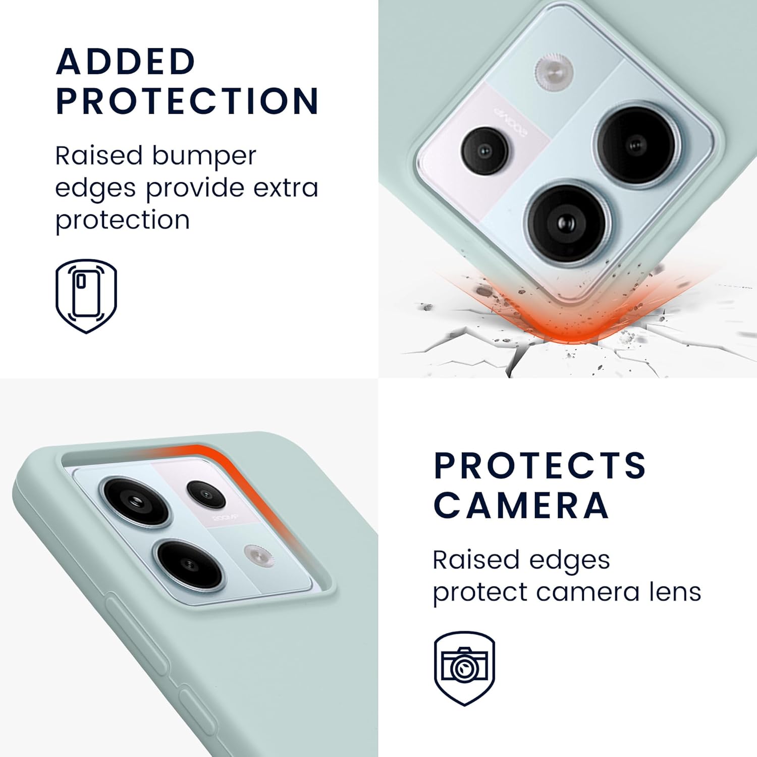 KW Xiaomi Redmi Note 13 Pro 5G / Poco X6 5G Θήκη Σιλικόνης Rubberized TPU - Cool Mint