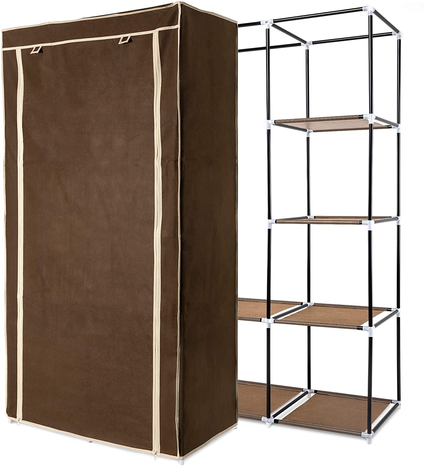 Navaris Πτυσσόμενη Ντουλάπα Ρούχων - Brown - 45294.02