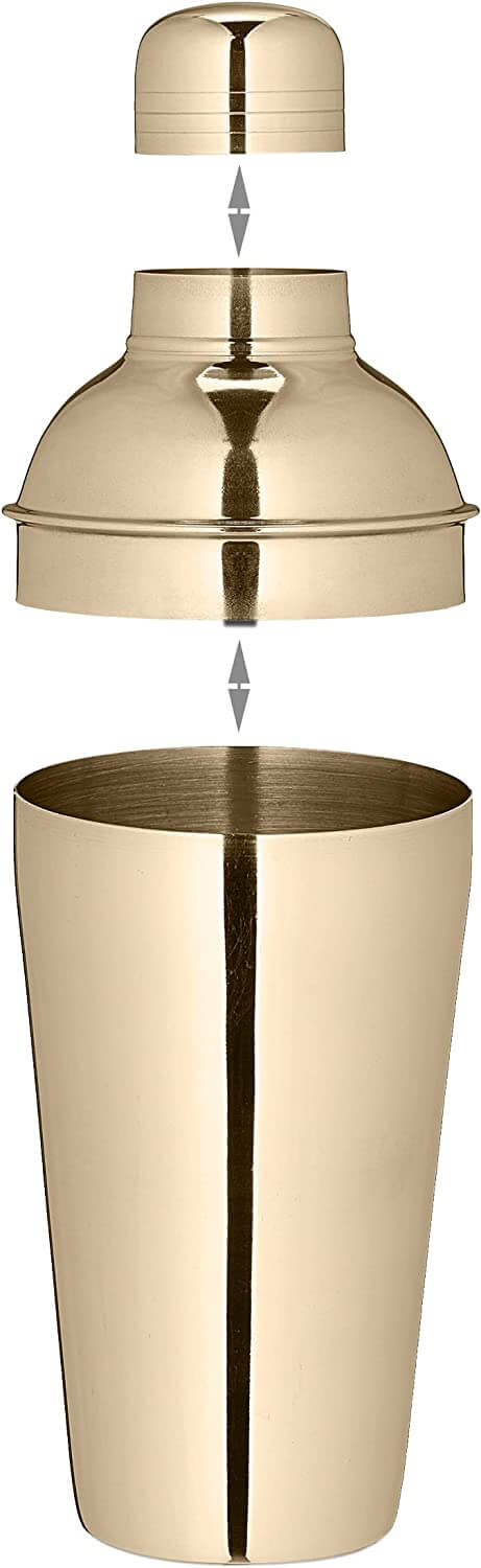 Relaxdays Σετ Κοκτέιλ 5 Τεμαχίων από Ανοξείδωτο Ατσάλι - Gold - 4052025983260