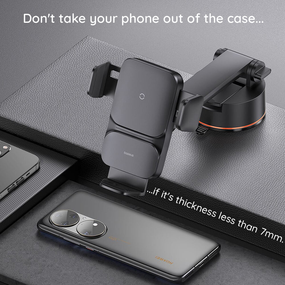 Baseus Wisdom Series Μαγνητική Βάση για το Ταμπλό του Αυτοκινήτου με Ασύρματη Φόρτιση 15W - Cluster Black