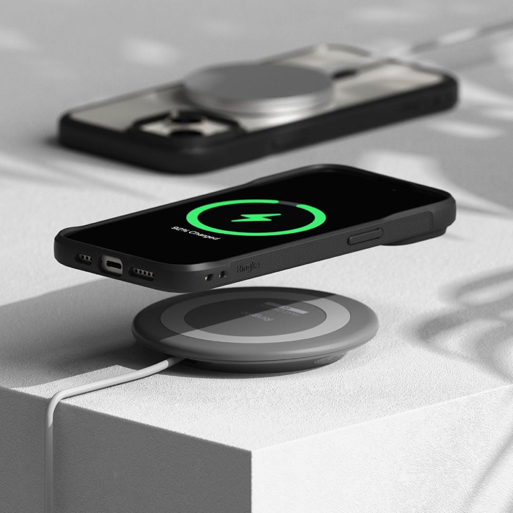 Ringke iPhone 15 Fusion Bold MagSafe Σκληρή Θήκη με Πλαίσιο Σιλικόνης και MagSafe - Matte Black / Διάφανη