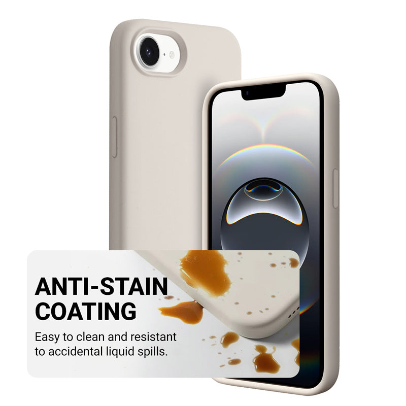 Crong iPhone 16e Color Cover Magnetic - Θήκη Σιλικόνης με MagSafe - Stone Beige