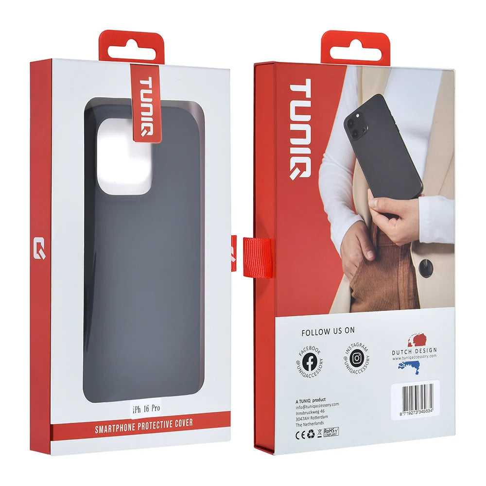 Tuniq iPhone 16 Pro Premium Liquid Silicone Θήκη Σιλικόνης - Μαύρη