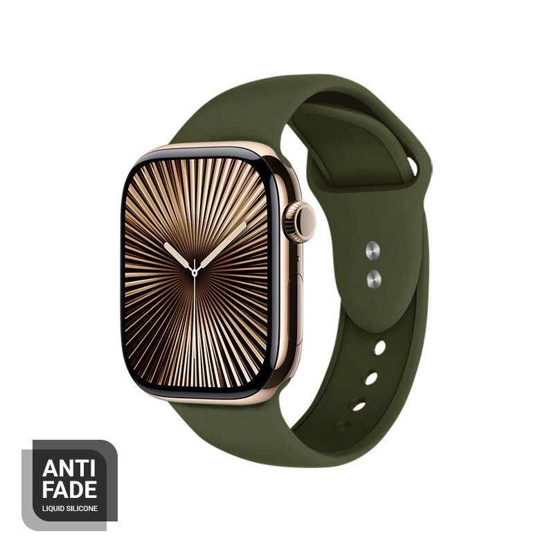 Crong Λουράκι Apple Watch 2/3/4/5/6/7/8/9/10/11 - SE (1/2/3) - 38/40/41/42mm Σιλικόνης - Liquid Strap - Green