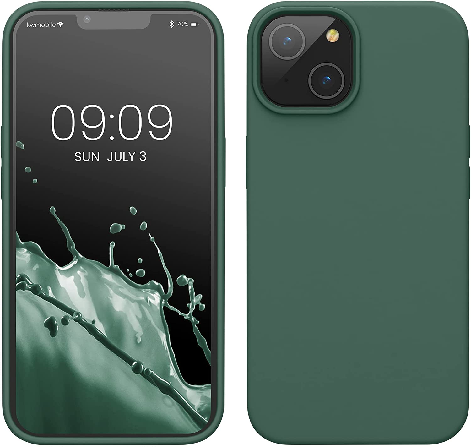 KW iPhone 14 Θήκη Σιλικόνης TPU - Forest Green - 59071.166