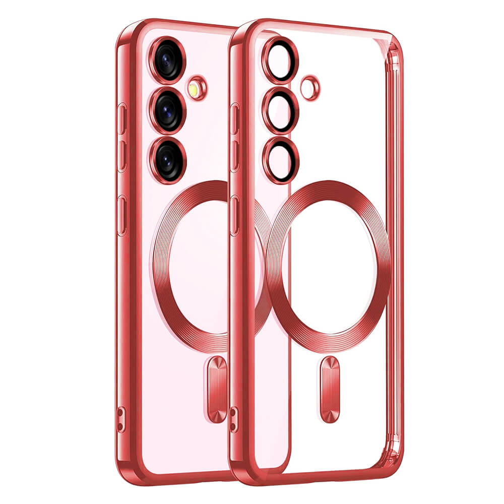 Techsuit Samsung Galaxy S25 - Luxury Crystal MagSafe - Θήκη Σιλικόνης - Red