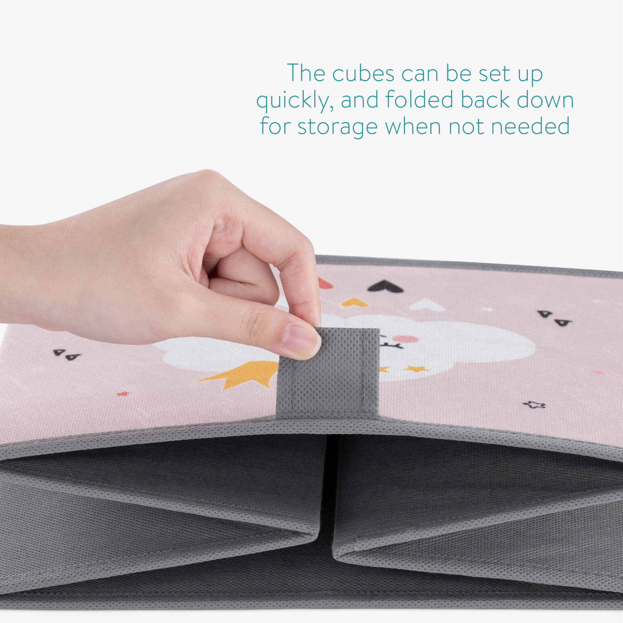 Navaris Σετ με 3 Παιδικά Κουτιά Αποθήκευσης Παιχνιδιών - Light Pink - 54097.02