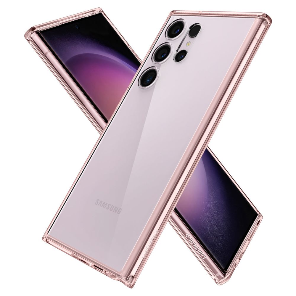 Spigen Samsung Galaxy S23 Ultra - Ultra Hybrid Σκληρή Θήκη με Πλαίσιο Σιλικόνης - Rose Crystal