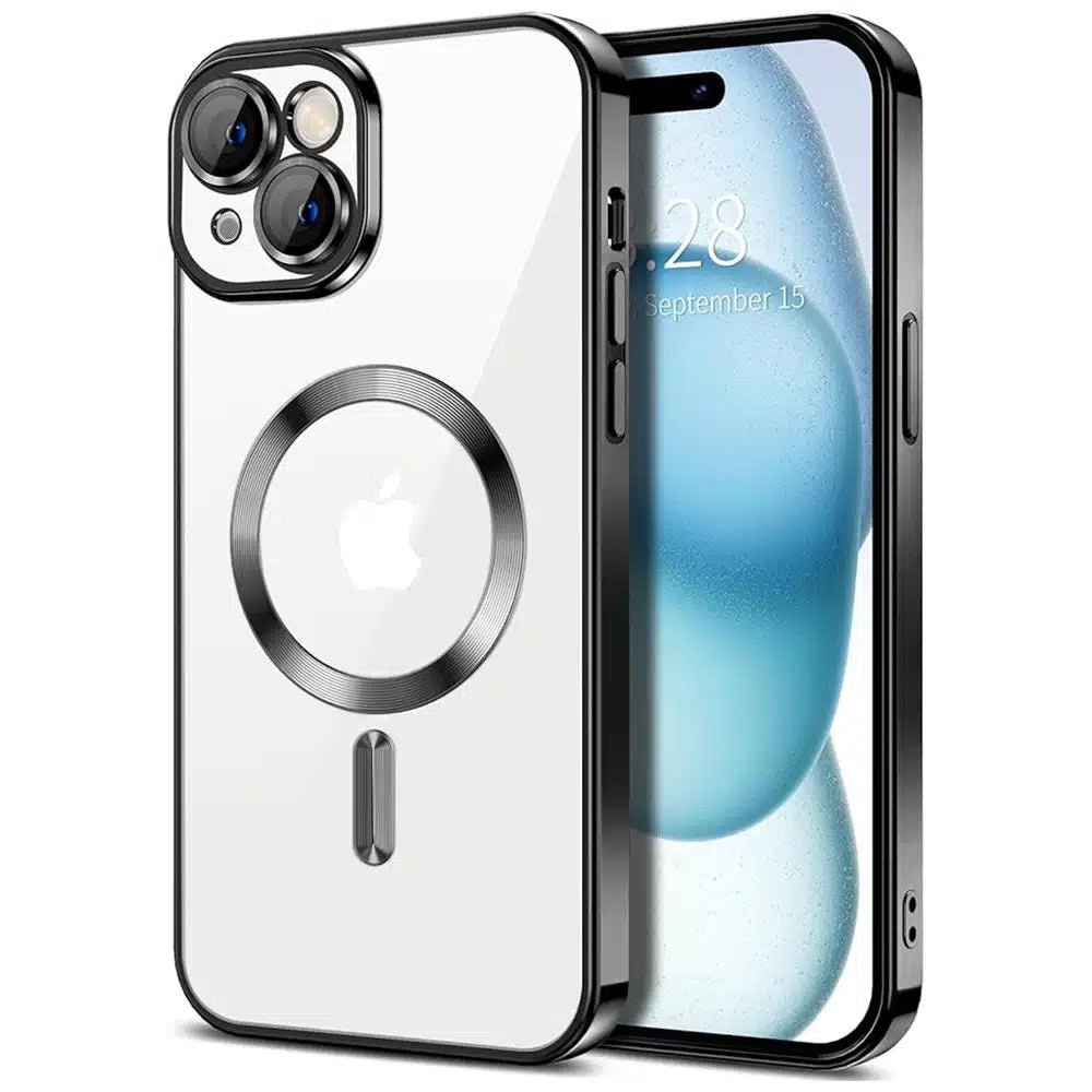 Techsuit iPhone 15 - Luxury Crystal MagSafe - Θήκη Σιλικόνης - Black