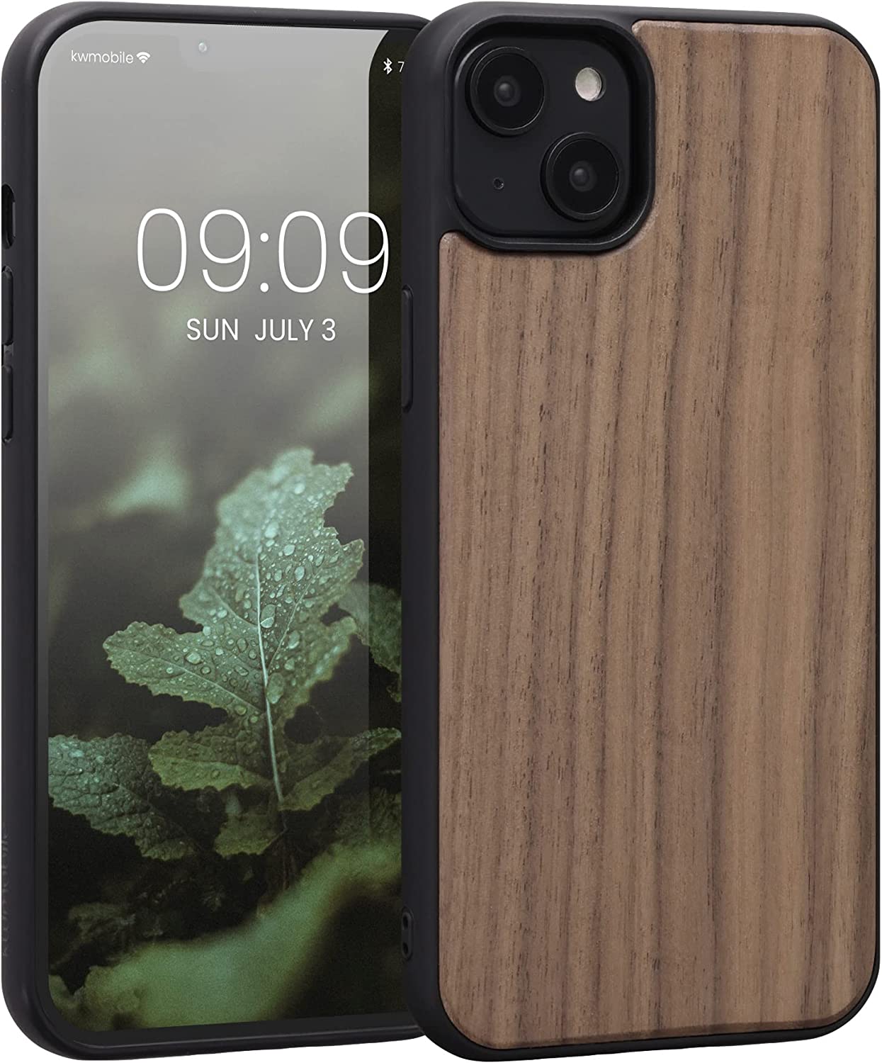 KW iPhone 14 Plus Θήκη από Φυσικό Ξύλο - Dark Brown - 59121.18