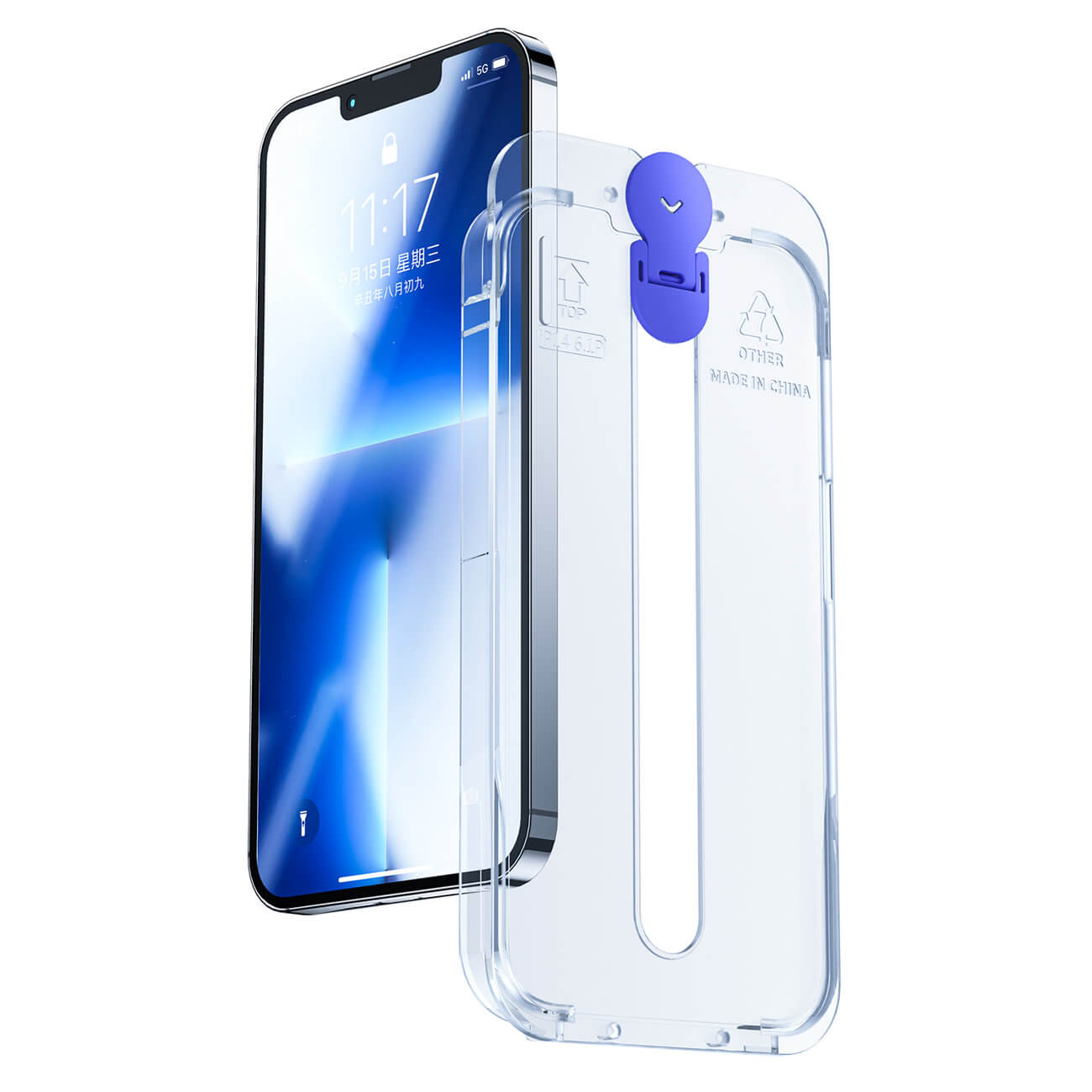 Joyroom Knight Series iPhone 14 Pro 9H Tempered Glass Αντιχαρακτικό Γυαλί Οθόνης με Κιτ Τοποθέτησης - Black - JR-H10