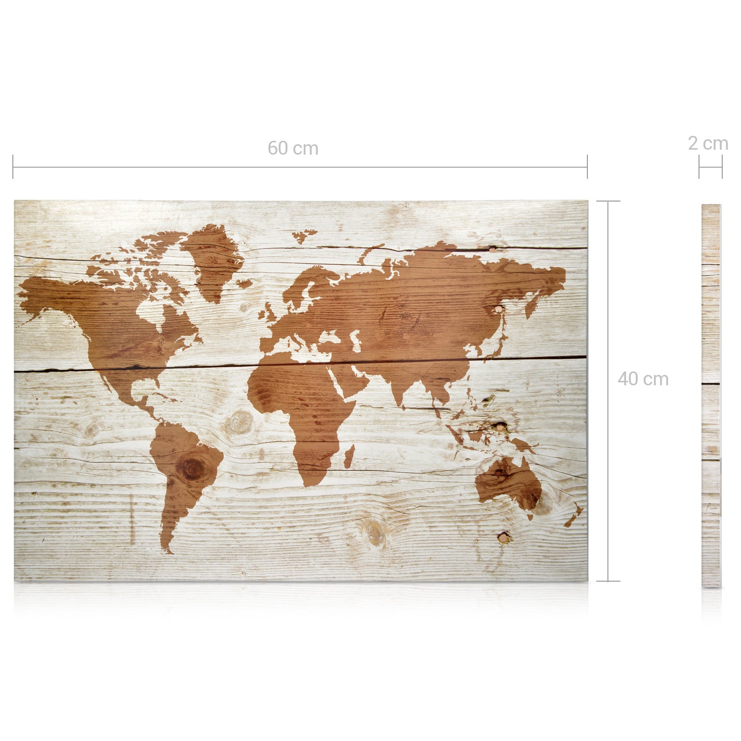 Navaris Μαγνητικός Πίνακας Ανακοινώσεων - 40 x 60 cm - World Map - 41128
